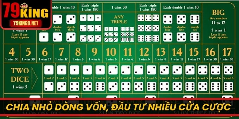Chia nhỏ dòng vốn, đầu tư nhiều cửa cược để tối ưu cơ hội thắng
