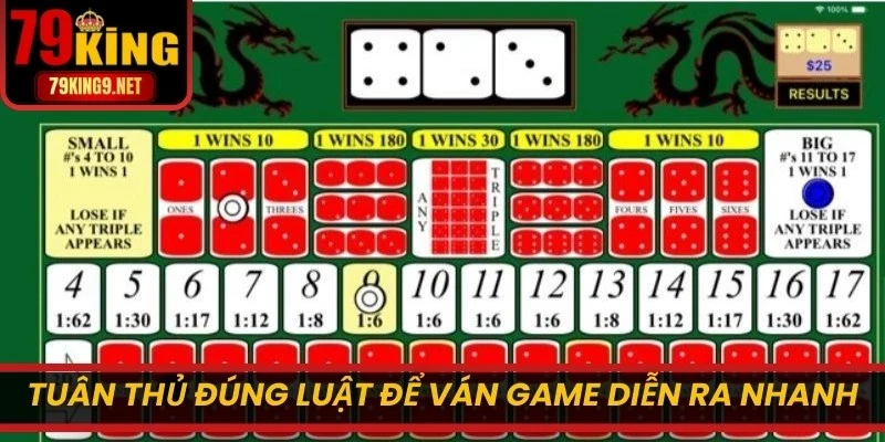 Tuân thủ đúng luật để ván game diễn ra nhanh và công bằng